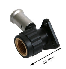 Водорозетка пресс укороченная Henco 16x1/2 ВР белая 2PKW-1604K