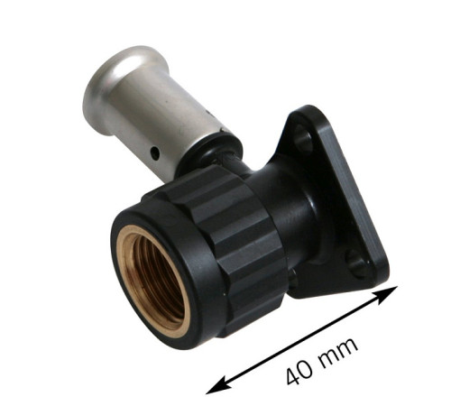 Водорозетка пресс укороченная Henco 16x1/2 ВР белая 2PKW-1604K