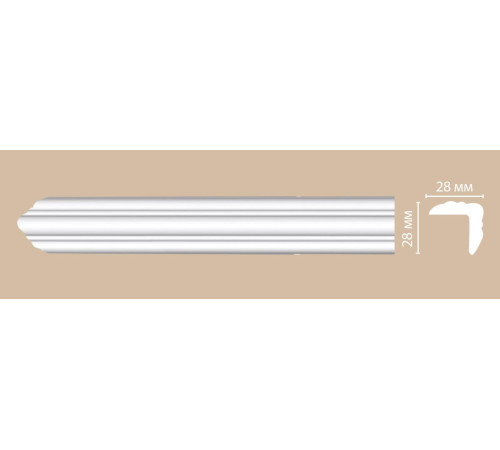 Молдинг гладкий DECOMASTER DP-332F гибкий полиуретан 28х28х2400 мм DP-332F
