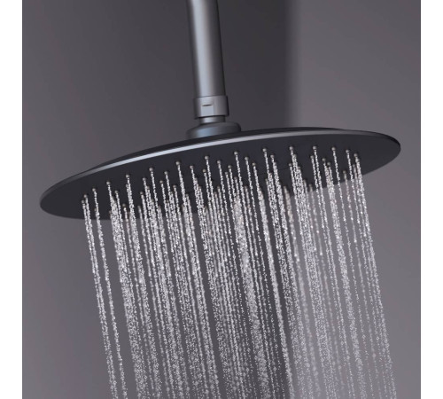 Душевая система Damixa Scandinavian Pure со смесителем-полкой черный матовый 936730300