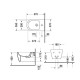 Биде подвесное Duravit ME by Starck 57х37 см 1 отверстие WonderGliss 22881500001