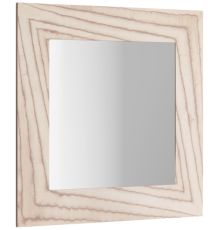 Зеркало в раме Clarberg Papyrus-wood 1000х1000х20 мм светлое дерево Pap-w.02.10/LIGHT