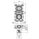 Встраиваемая часть смесителя Almar Modular термостатического на 3 положения E176907