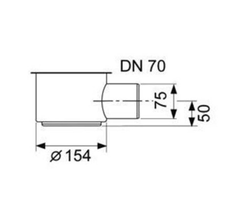 Сифон для дренажного канала TECE drainline 1.2 л/с DN 50 боковой выпуск 650002