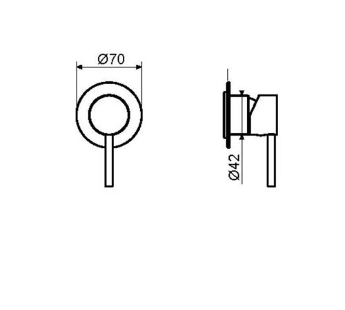 Смеситель для душа IXO Selection встраиваемый на 1 выход белый матовый INT1135 / XO1111BO