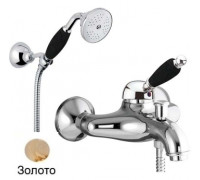 Смеситель для ванны с душевым гарнитуром Fiore Imperial золото/черный 89GO5104