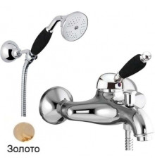 Смеситель для ванны с душевым гарнитуром Fiore Imperial золото/черный 89GO5104