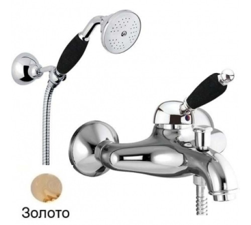 Смеситель для ванны с душевым гарнитуром Fiore Imperial золото/черный 89GO5104