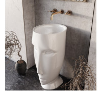 Раковина напольная Kerasan Artwork MOLOCO 45х51х94.5 см слив в пол белый матовый 474030/756830