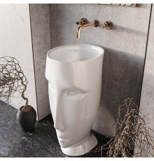 Раковина напольная Kerasan Artwork MOLOCO 45х51х94.5 см слив в пол белый матовый 474030/756830