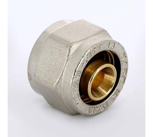 Соединитель обжимной Uni-Fitt никелированный конусный 16х1/2 680N1612