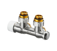 Узел нижнего подключения угловой Oventrop Multiblock T для двухтрубных систем 1184084