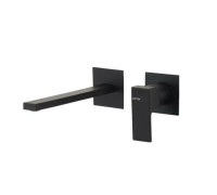 Смеситель для раковины встраиваемый Gattoni Kubik излив 203 мм черный матовый 2537/25NO