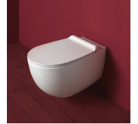 Унитаз подвесной Simas Vignoni 56х36.5 см безободковый белый матовый VI18bi matt