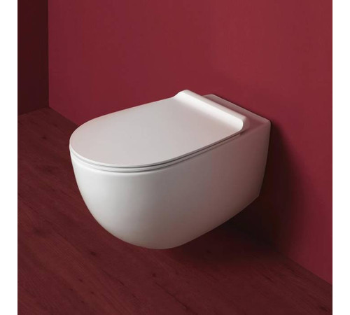Унитаз подвесной Simas Vignoni 56х36.5 см безободковый белый матовый VI18bi matt