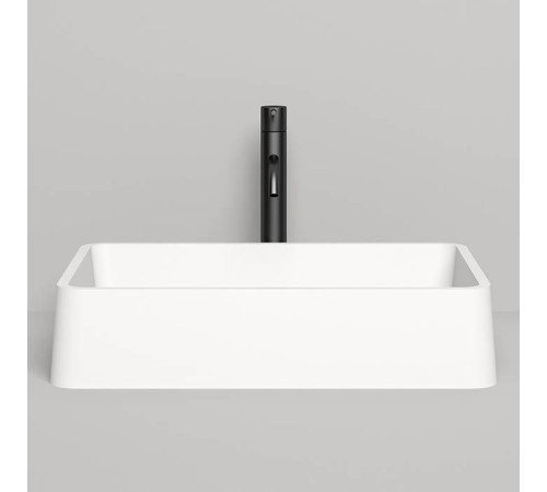 Раковина накладная Salini Gloria 59.5х39.5х12.5 см S-Stone белый матовый 1102207M