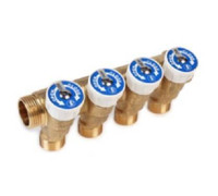 Модульный коллектор Giacomini 3/4x16/4 с отсекающим клапаном R585CY024