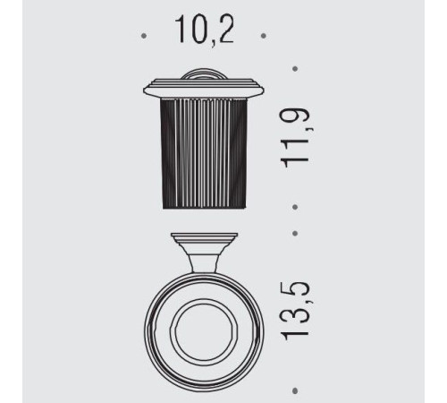 Стакан подвесной Colombo Design Hermitage античная бронза матовое стекло B3302.OA-VAN