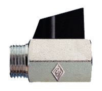 Кран шаровой Rubinetterie Bresciane MINI-LUX вн-нар 1/2 алюминиевая рукоятка 3831040000