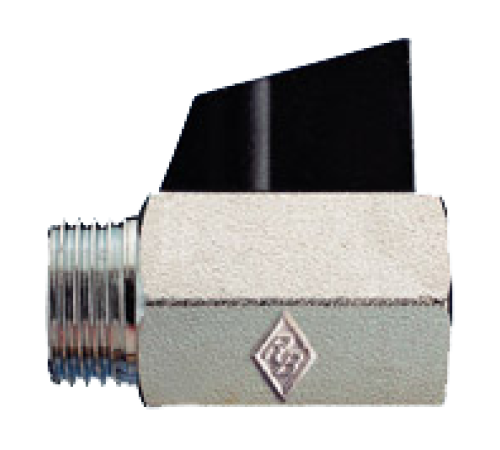 Кран шаровой Rubinetterie Bresciane MINI-LUX вн-нар 1/2 алюминиевая рукоятка 3831040000