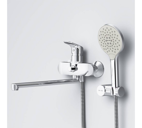 Смеситель для ванны и душа AM.PM Like с длинным изливом и душевым набором F8095000