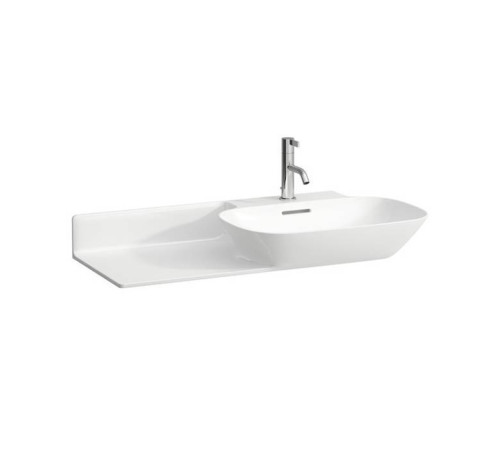 Раковина накладная Laufen INO 90х45х12 см 1 отверстие полка слева белый матовый 8.1330.1.757.104.1