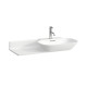Раковина накладная Laufen INO 90х45х12 см 1 отверстие полка слева белый матовый 8.1330.1.757.104.1