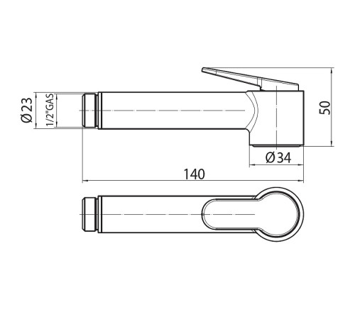 Гигиенический комплект с прогрессивным смесителем Bossini PALOMA BRASS сатинированное золото E37005B.043