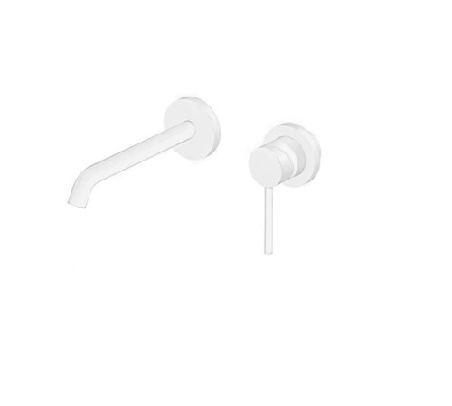 Смеситель для раковины встраиваемый Gattoni Circle Two излив 208 мм белый матовый 9137/91BO