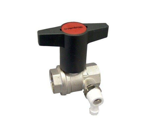 Кран шаровой Oventrop Optibal DN 15 1/2 ВВ PN 16 с удлиненной ручкой и штуцером 1077804