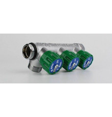 Коллектор модульный Hoger TIN 1 x 3/4 EK 2 контура вентили 90° латунь EMW0202T