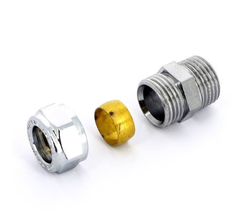 Муфта обжимная Tiemme хромированная 12х1/2 НР 1130043