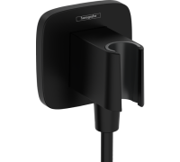 Шланговое подсоединение с держателем для душа hansgrohe FixFit Porter Q матовый черный 26887670