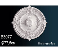 Розетка потолочная под люстру Perfect B3077 полиуретановая с орнаментом 578 мм B3077