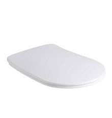 Сиденье для унитаза Kerasan Nolita SLIM быстросъемное с микролифтом белый матовый/хром 539130