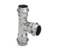 Тройник Viega Sanpress Inox 15 мм нержавеющая сталь 435851