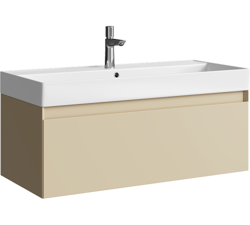 Тумба под умывальник AQUATON Geometria 100 см 1 ящик морская дюна GE01101MD