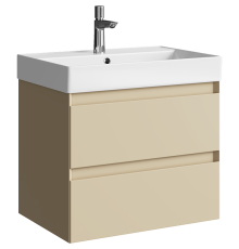 Тумба под умывальник AQUATON Geometria 65 см 2 ящика морская дюна GE01652MD