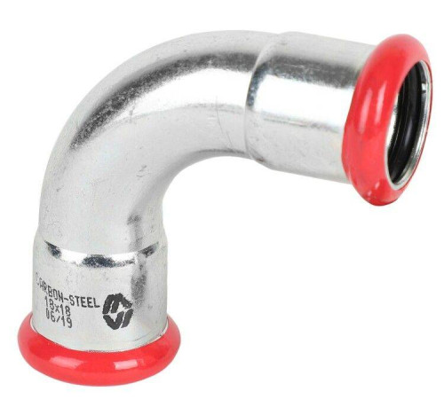 Колено 90° Bänninger 42 мм оцинкованная сталь CF53009