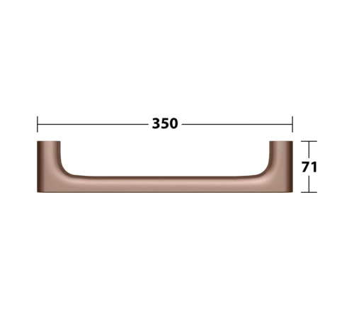 Поручень Keuco Edition 400 35 см подвесной brushed red gold 11507290000