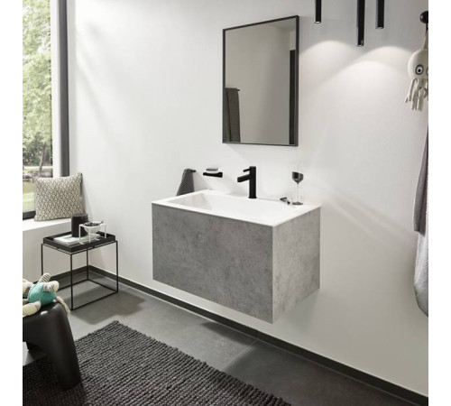 Смеситель для раковины Hansgrohe Finoris 110 с донным клапаном черный матовый 76020670