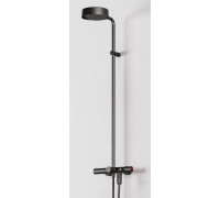 Душевая система Alpi Ginger с термостатом и верхним душем matt black GN99RM2151NE