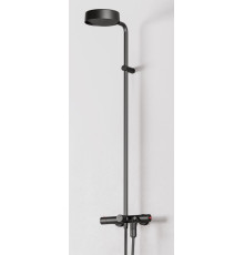 Душевая система Alpi Ginger с термостатом и верхним душем matt black GN99RM2151NE