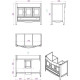 Комплект мебели для ванной Tiffany World Veronica Nuovo 105 см напольный белый VER4105-B/AR874bi