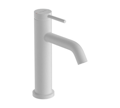Смеситель для раковины hansgrohe Tecturis S 110 однорычажный со сливным гарнитуром матовый белый 73310700