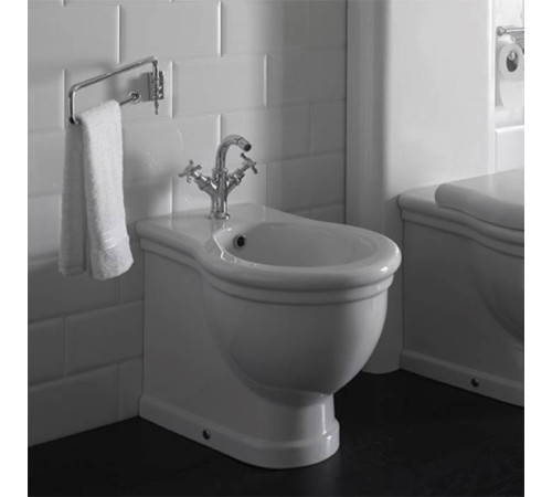 Биде напольное пристенное Globo Paestum 57х38 см 1 отверстие PA026.BI