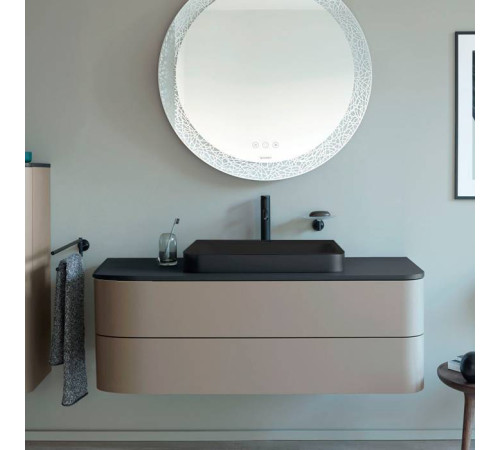 Тумба подвесная Duravit Happy D.2 Plus 130x55x40.8 см с 2 ящиками stone grey satin matt HP497209292/HP031KM8080