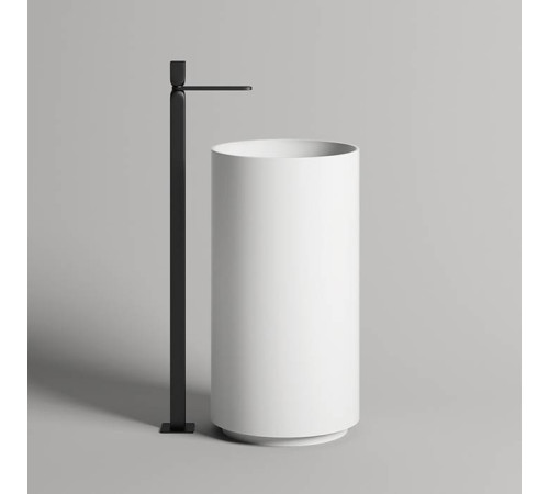 Раковина напольная Salini Armonia 45х45х85 см S-Stone белый матовый слив в стену 130111SM