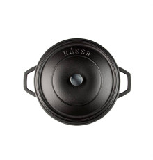 Кастрюля низкая Hascevher Y KT 28 см черная матовая A890028