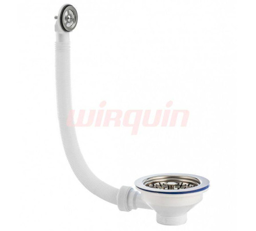 Слив-перелив для мойки Wirquin Элит 1 1/2 чашка 114 мм круглый перелив 30986441